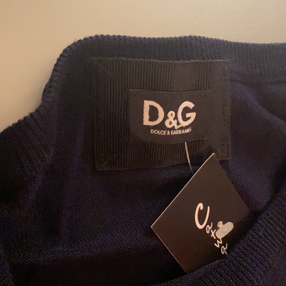 D&G by Dolce&Gabbana nautical navy sweater Sz. XL - Picture 9 of 12